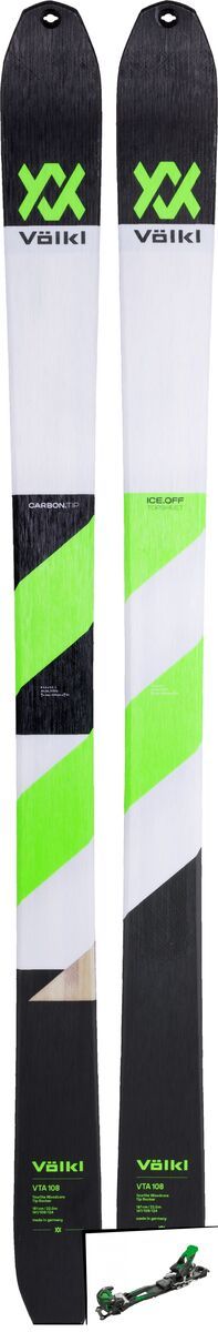 Set: Völkl VTA 108 2019 + Tyrolia Adrenalin 16 solid black flash green - Bild 1