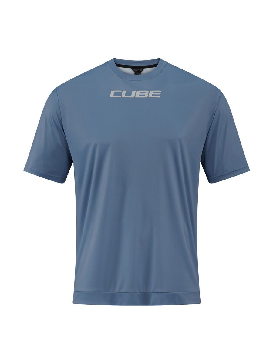 Cube ATX Rundhalstrikot Tech kurzarm, smoke blue - Bild 1