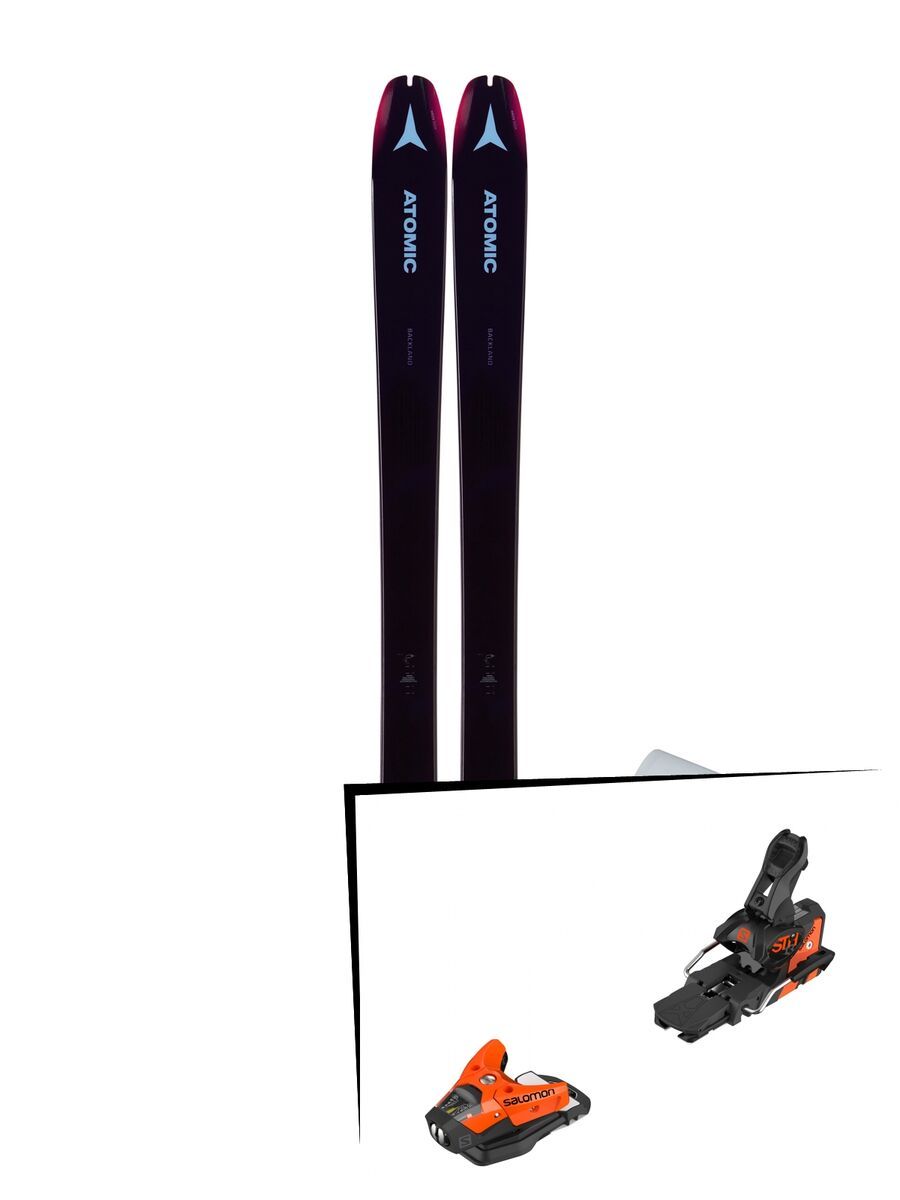 Set: Atomic Backland 85 W + Hybrid Skin 85 2019 + Salomon STH2 WTR 13 orange/black - Bild 1