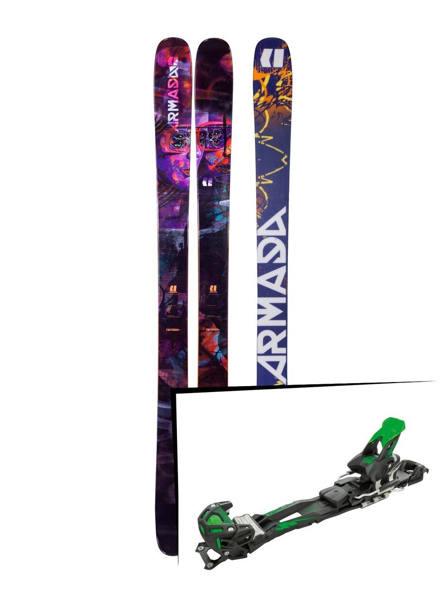 Set: Armada Arv 106 2018 + Tyrolia Adrenalin 16 solid black flash green - Bild 1