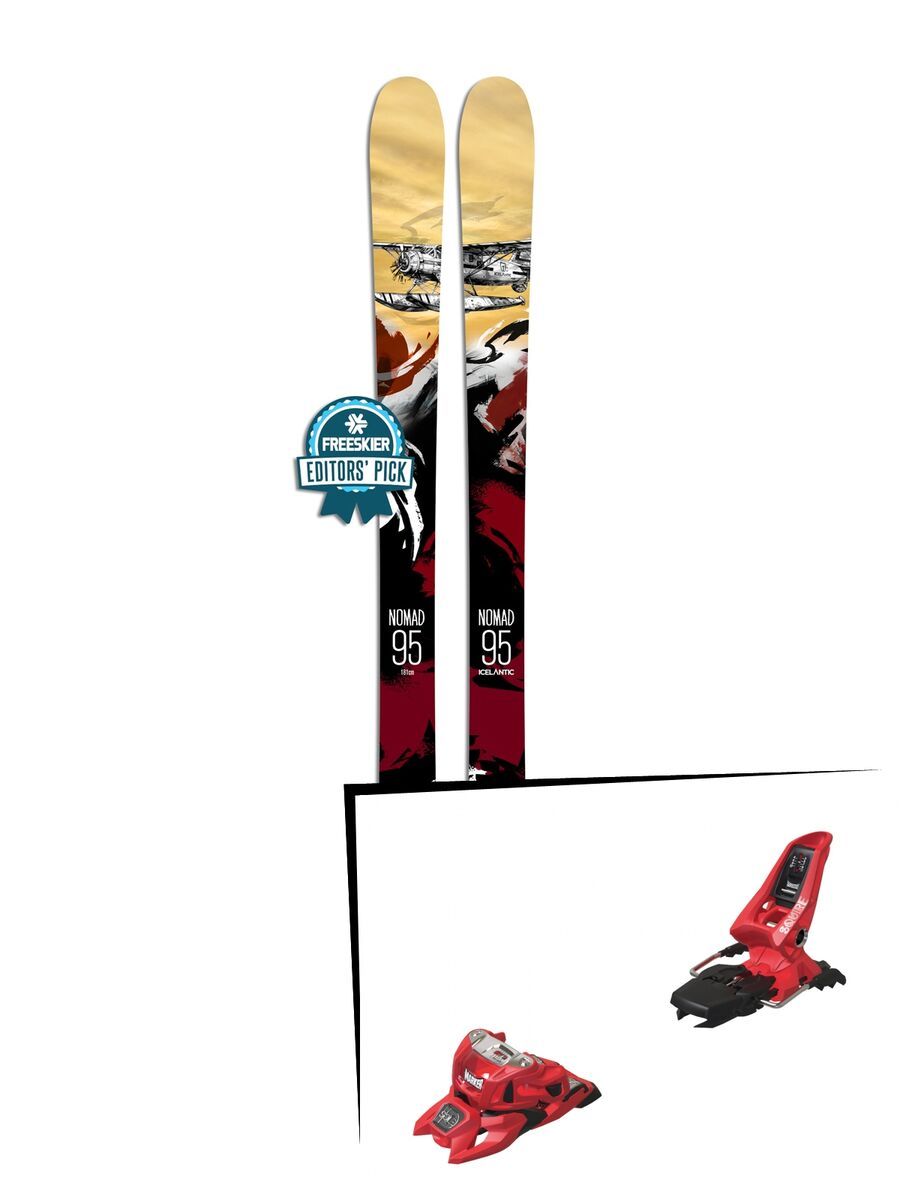 Set: Icelantic Nomad 95 2018 + Marker Squire 11 ID red - Bild 1