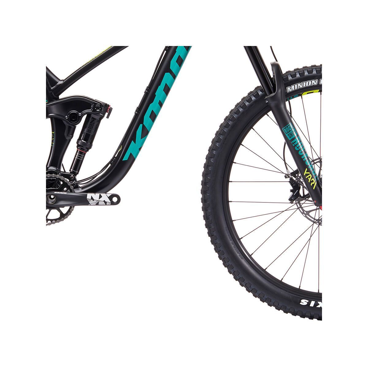 Kona Process 153 27.5, matt black w/ gloss emerald green & yellow decals - Bild 4