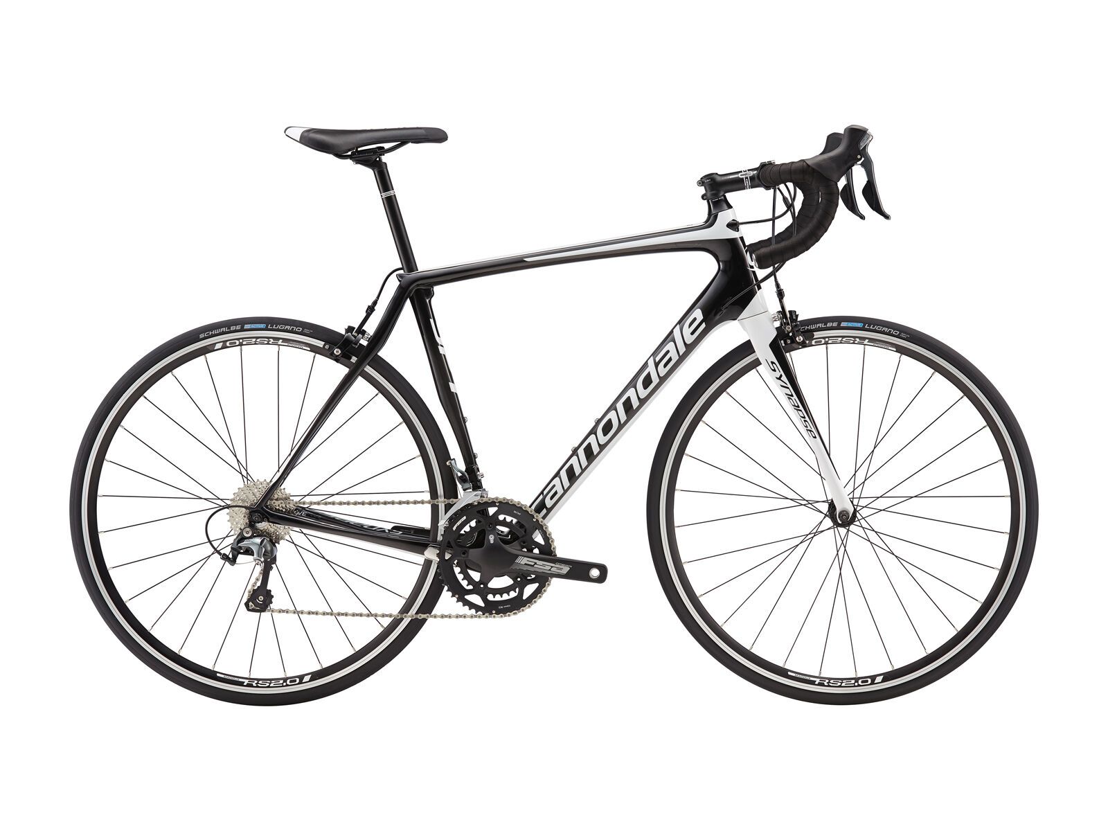 Cannondale Synapse Carbon Tiagra 6, jet black w/ magnesium white and nearly black, matte - Bild 1