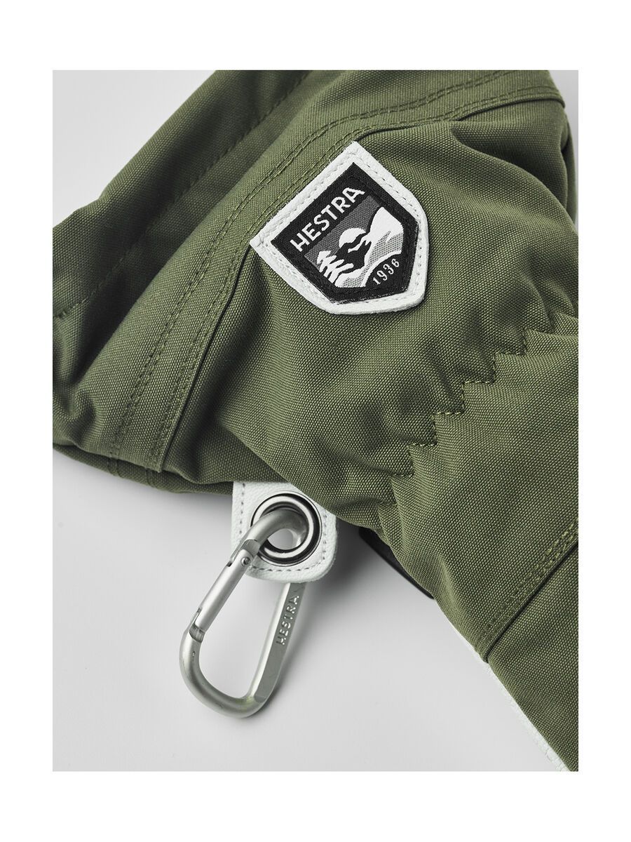Hestra Army Leather Heli Ski 5 Finger, olive - Bild 4