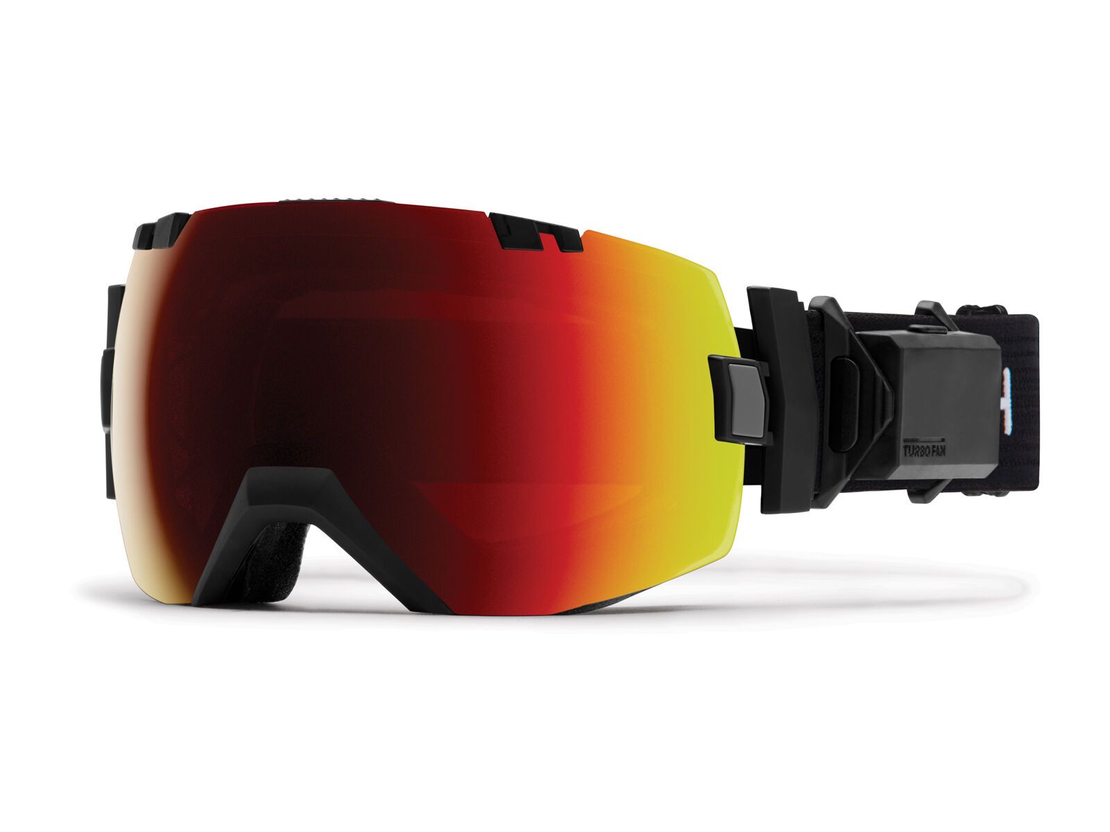 Smith I/OX Turbo Fan inkl. Wechselscheibe, black/Lens: sun red mirror chromapop/storm rose flash - Bild 1
