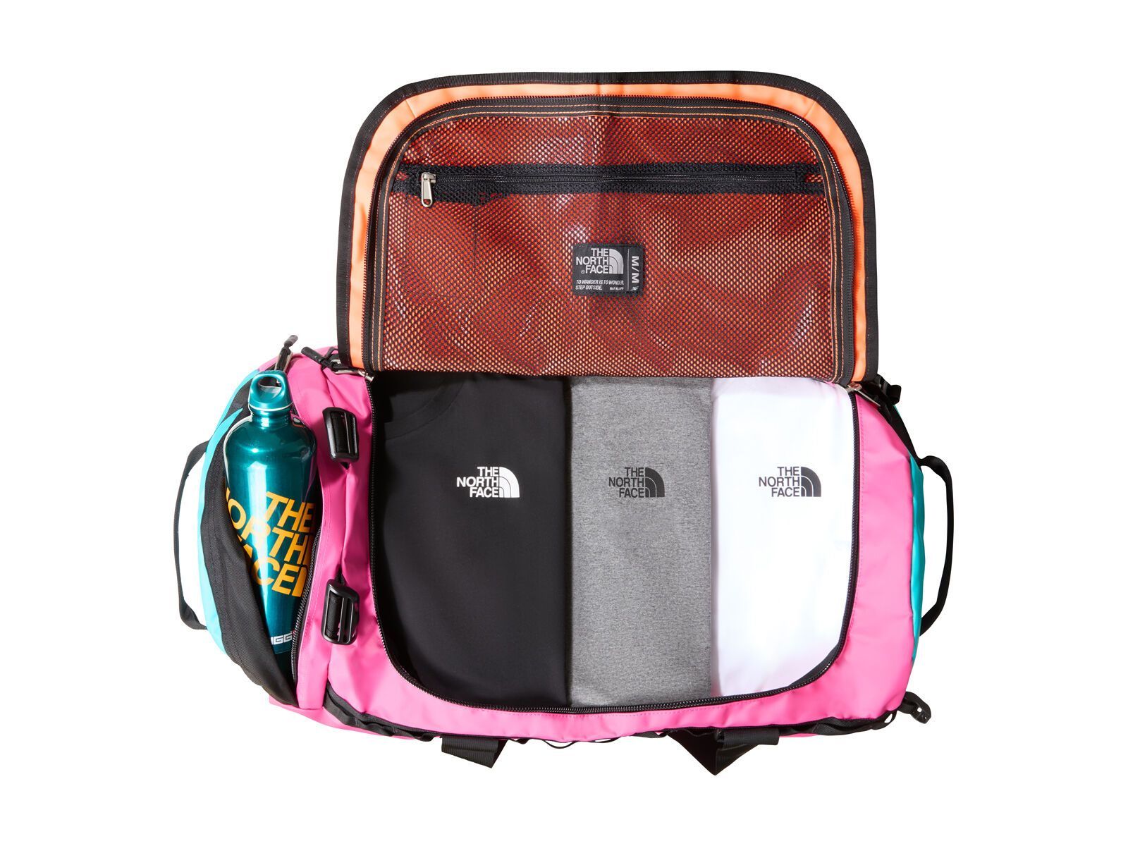 The North Face Base Camp Duffel - M, mr. pink/aprsblu/pwrorg - Bild 4