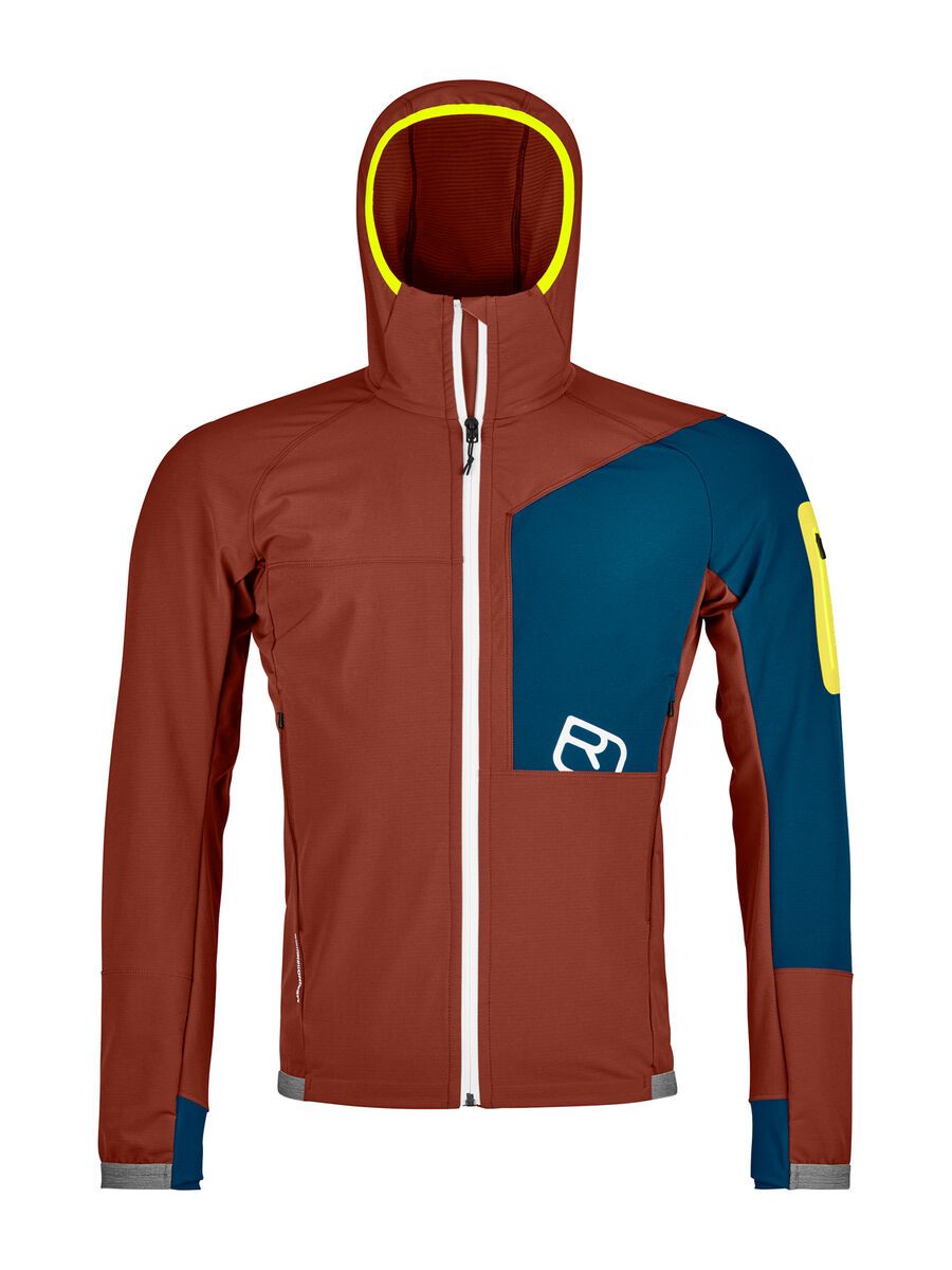 Ortovox Merino Airsolation Berrino Hooded Jacket M, clay orange - Bild 1