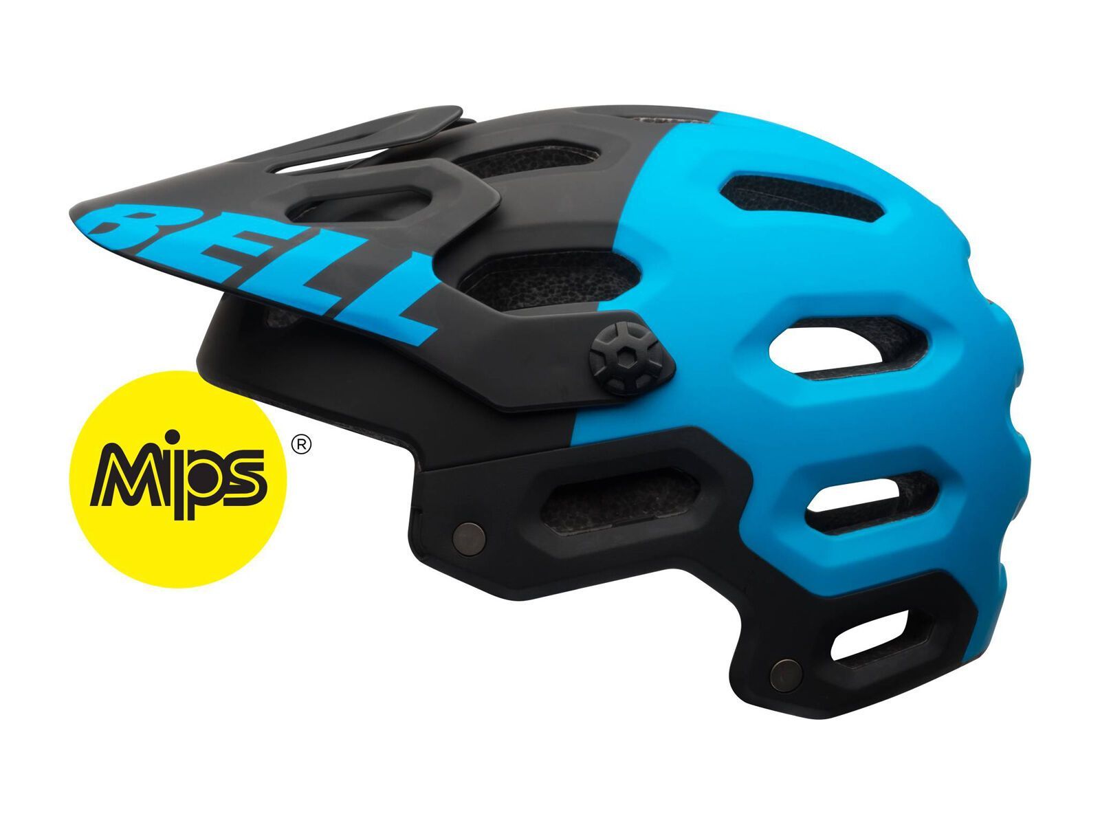 Bell Super 2 MIPS, matte black/blue aggression - Bild 1
