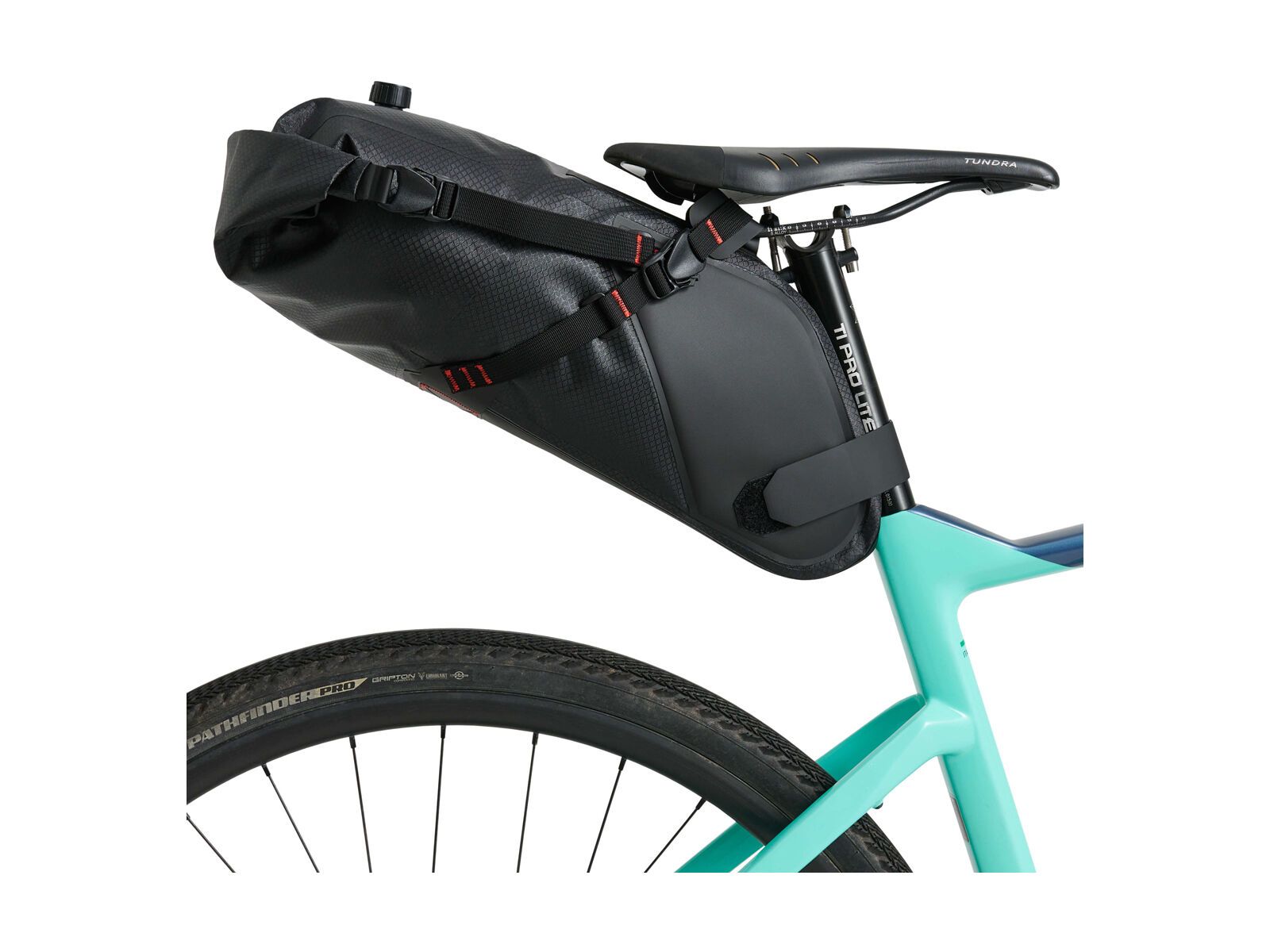 USWE Roll-Top Saddle Bag, black - Bild 6