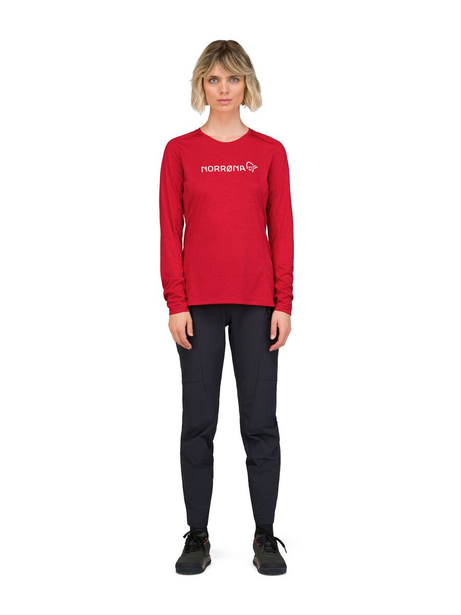 Norrona fjørå equaliser lightweight Long Sleeve W's, aura orange - Bild 3