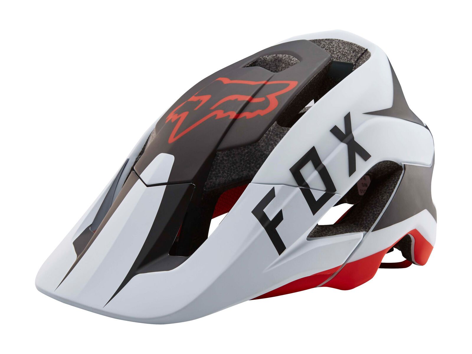 Fox Metah Flow Helmet, white/black/red - Bild 1