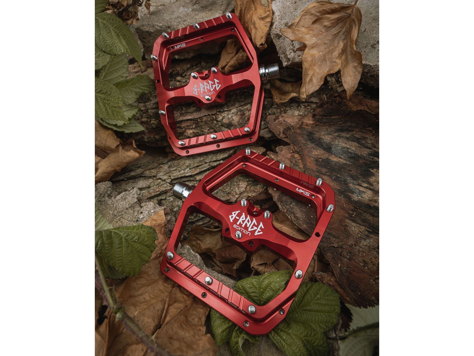 Burgtec Penthouse Flat MK5 Pedals B-Rage Edition, race red - Bild 3