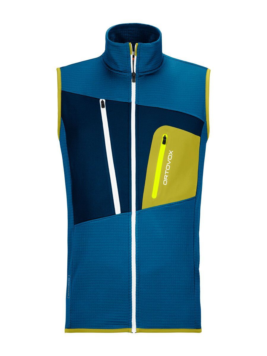 Ortovox Merino Fleece Grid Vest M, heritage blue - Bild 1