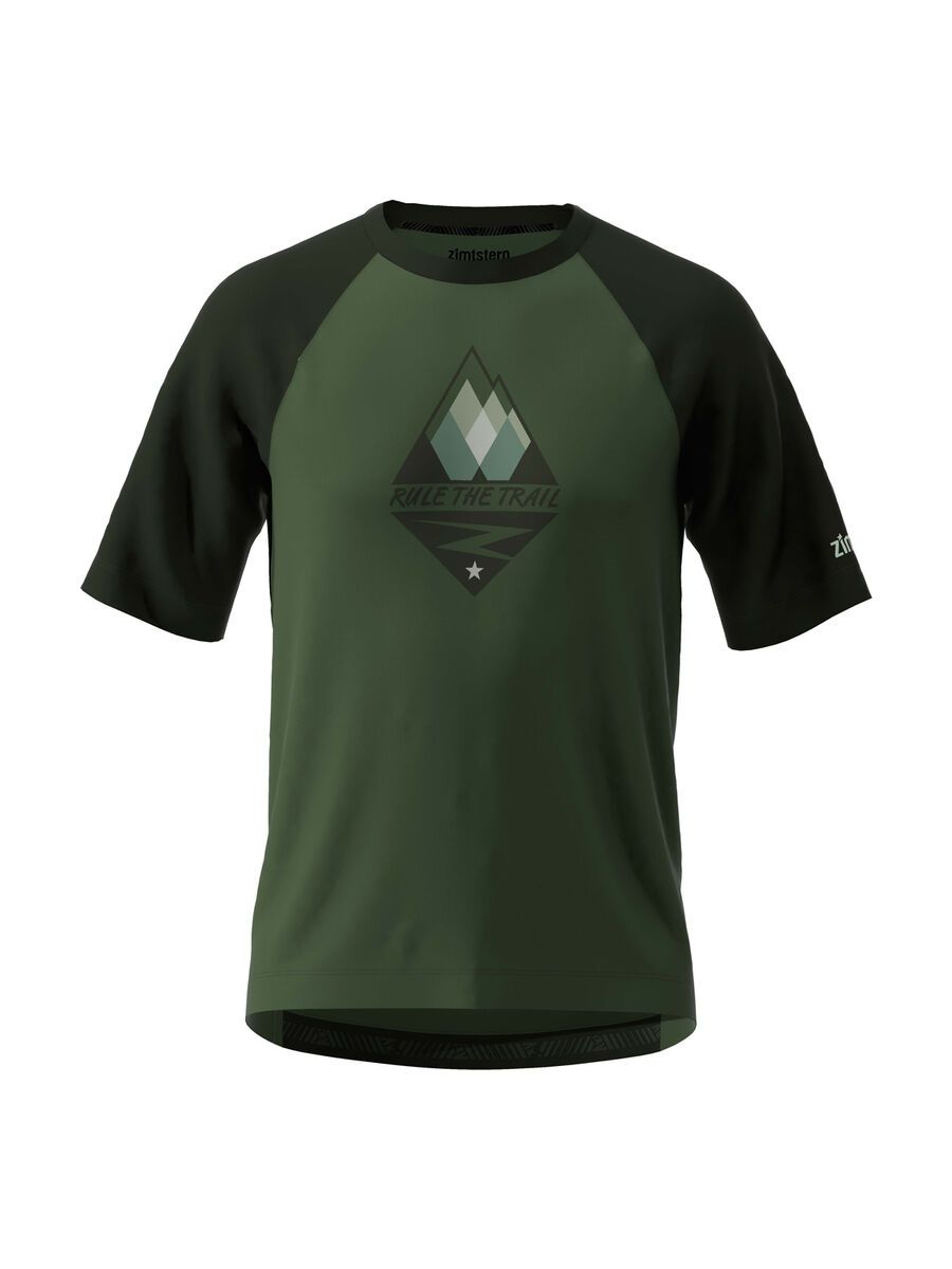 Zimtstern PureFlowz Shirt SS, bronze green/forest night/fog green - Bild 1