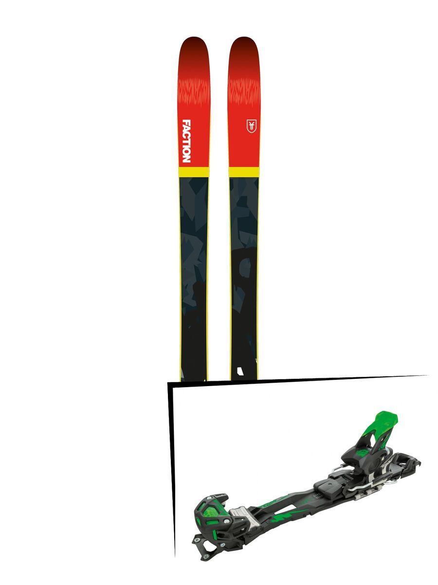 Set: Faction Prodigy 2.0 2018 + Tyrolia Adrenalin 16 solid black flash green - Bild 1