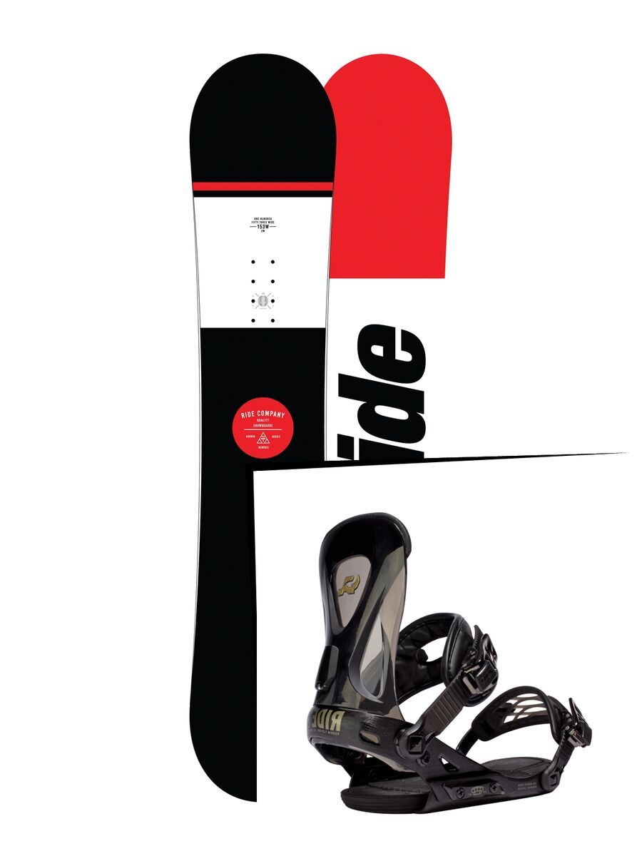 Set: Ride Agenda Wide 2017 + Ride Revolt 2016, black - Snowboardset - Bild 1