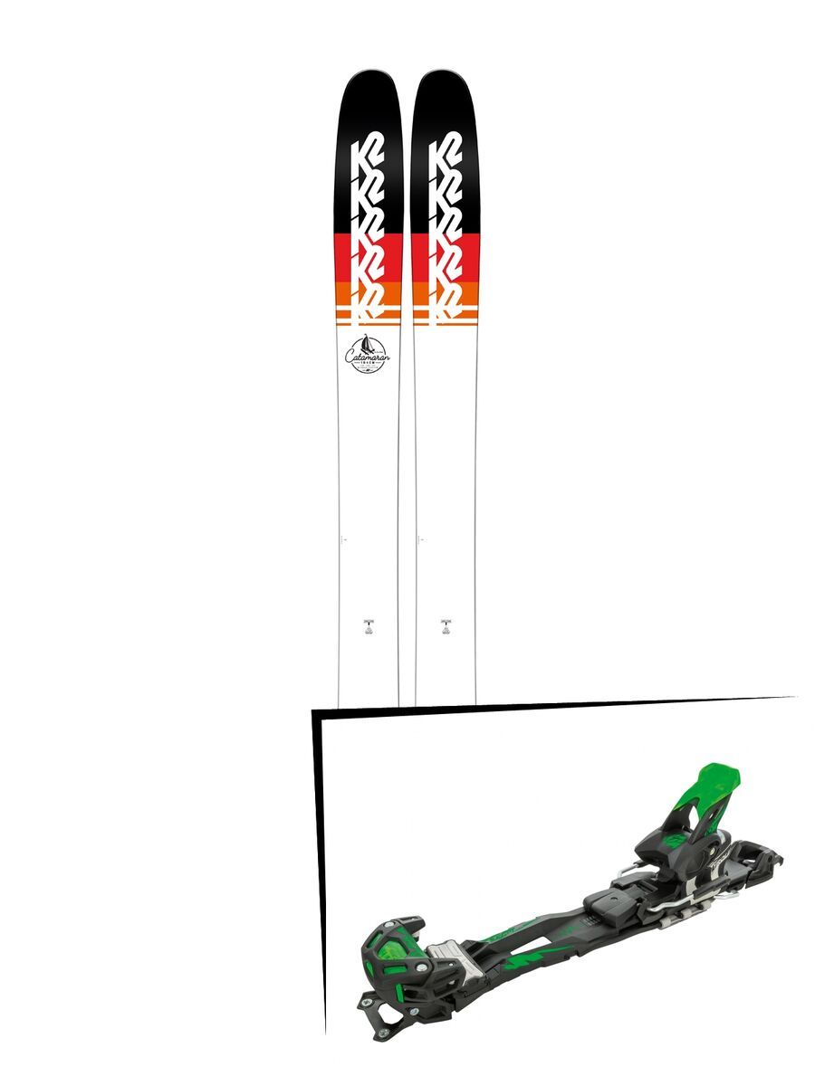 Set: K2 SKI Catamaran 2018 + Tyrolia Adrenalin 16 solid black flash green - Bild 1