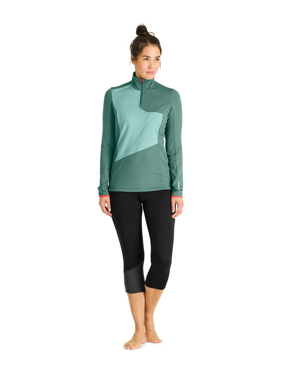 Ortovox Merino Fleece Light Zip Neck W, arctic grey - Bild 3