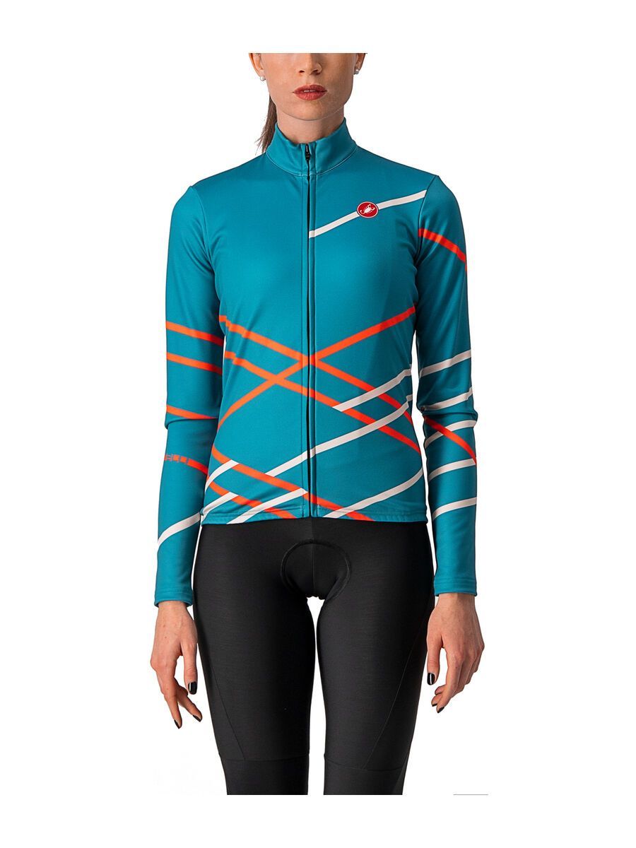 Castelli Diagonal Jersey FZ, teal blue/pink - Bild 1