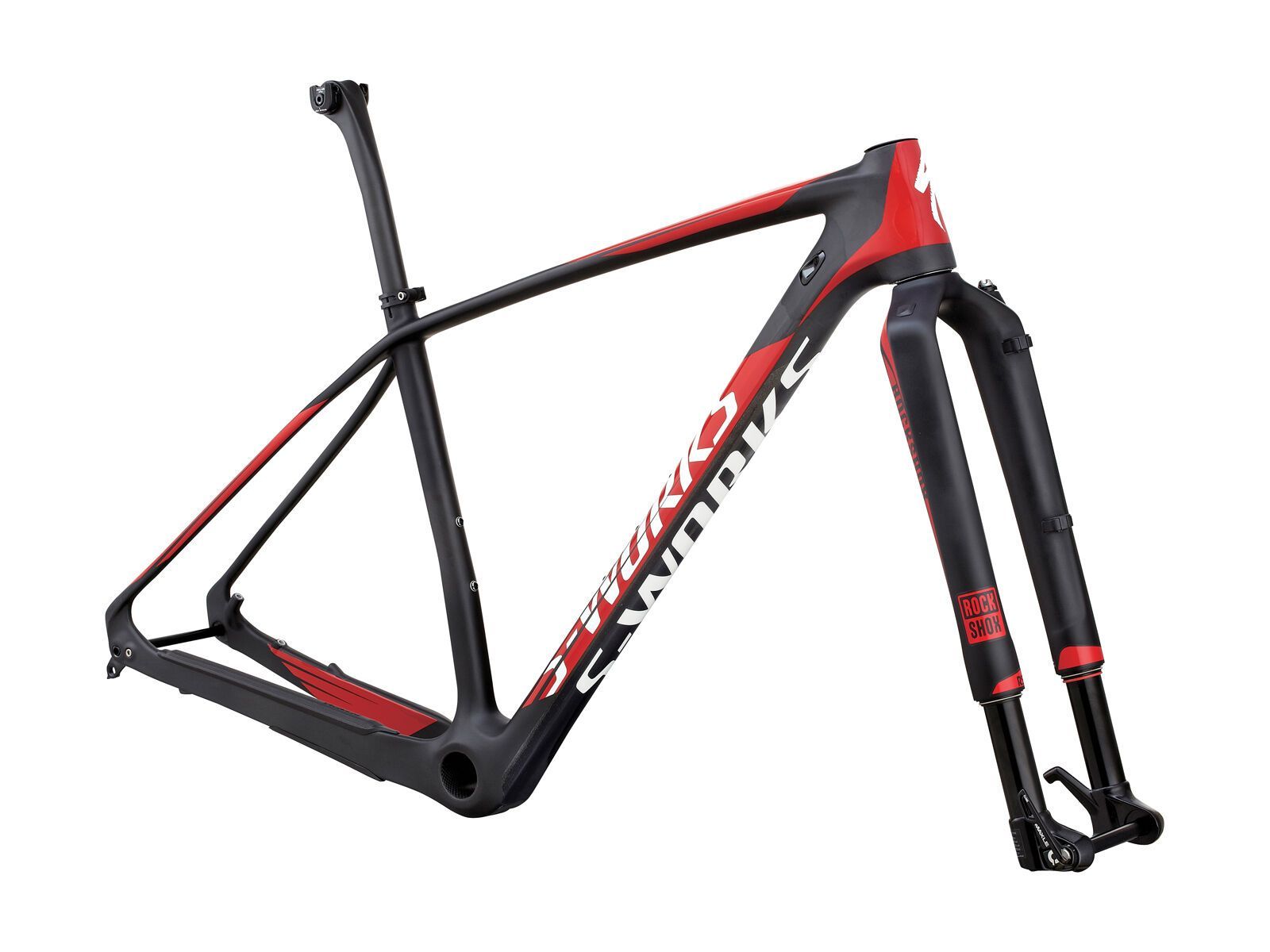 Specialized S-Works Stumpjumper HT 29 Frameset, satin gloss carbon/flo red/white - Bild 1