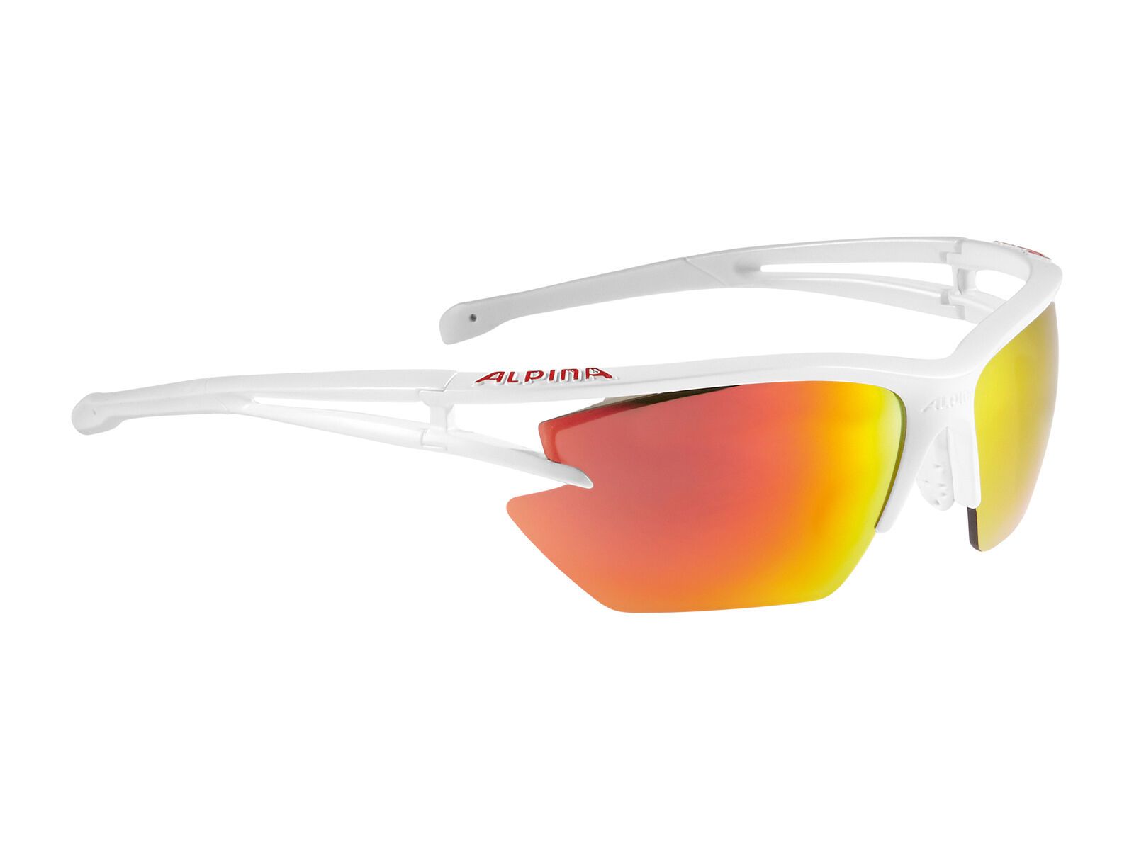 Alpina Eye-5 HR S, white matt/Lens: ceramic red mirror - Bild 1