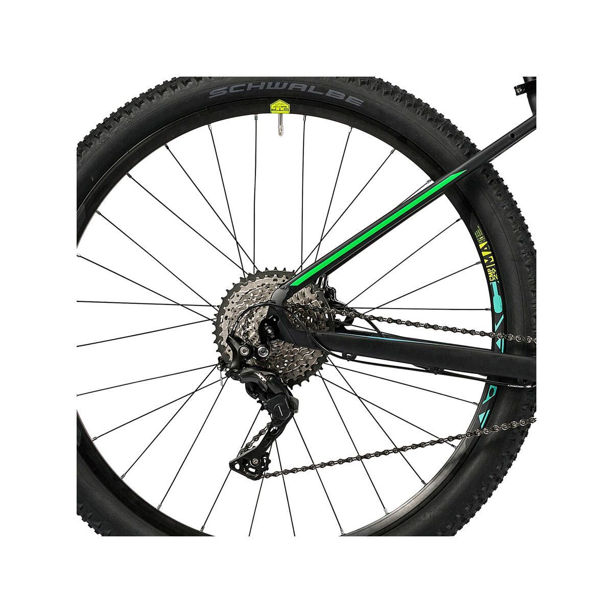 Cube Access WLS Hybrid Race 500 29, black´n´aqua´n´flashgreen - Bild 4