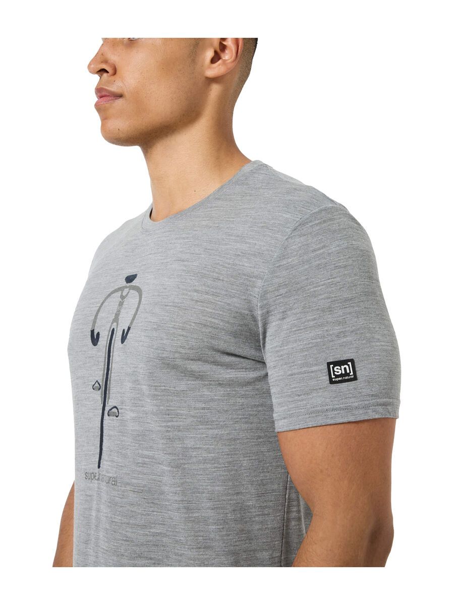 super.natural Vintage Bike Tee Herren, cashmere grey melange/blueberry/vintage khaki melange - Bild 6