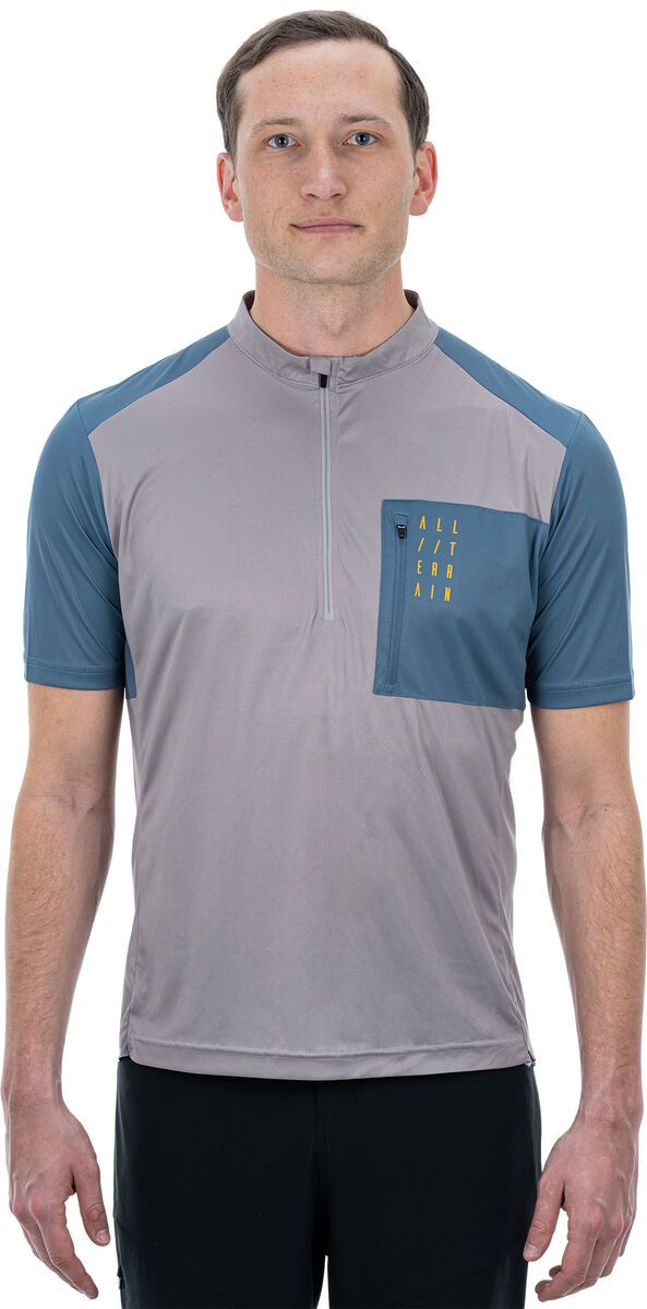 Cube ATX Trikot Half Zip kurzarm, beige´n´blue - Bild 2