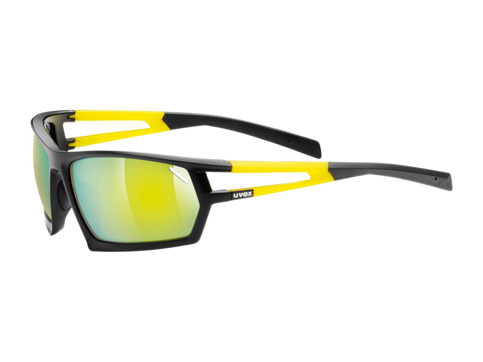 uvex Sportstyle 704, black mat yellow/Lens: mirror yellow - Bild 1