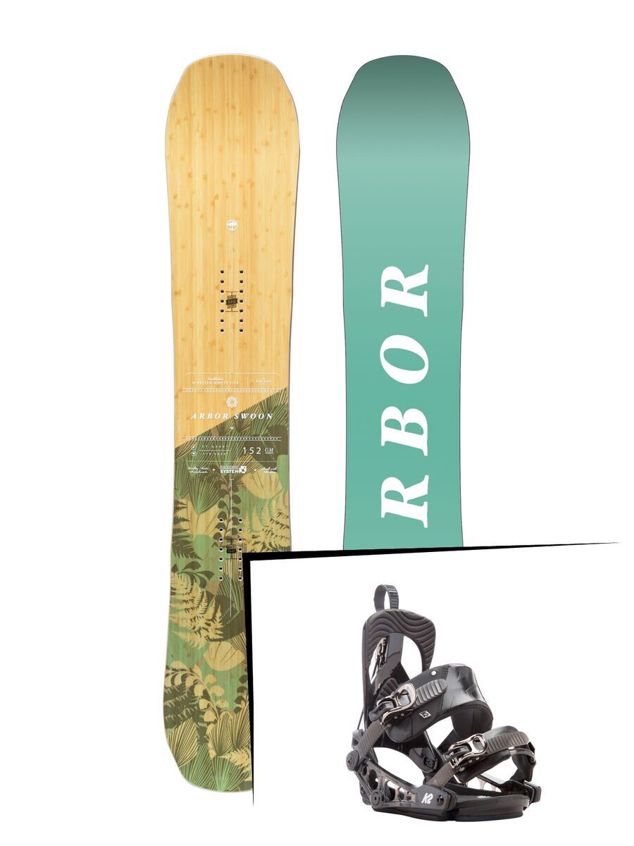 Set: Arbor Swoon Rocker 2017 + K2 Cinch Tryst (1728788S) - Bild 1