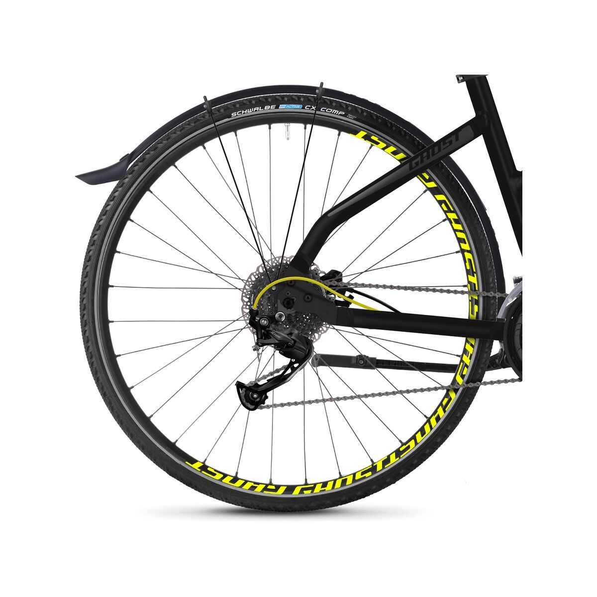 Ghost Square Cross X 3.8 W AL, night black/titanium gray/neon yellow - Bild 4