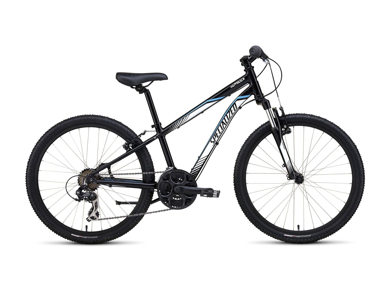 Specialized Hotrock 24 21-Speed Boys, black/white/cyan - Bild 1