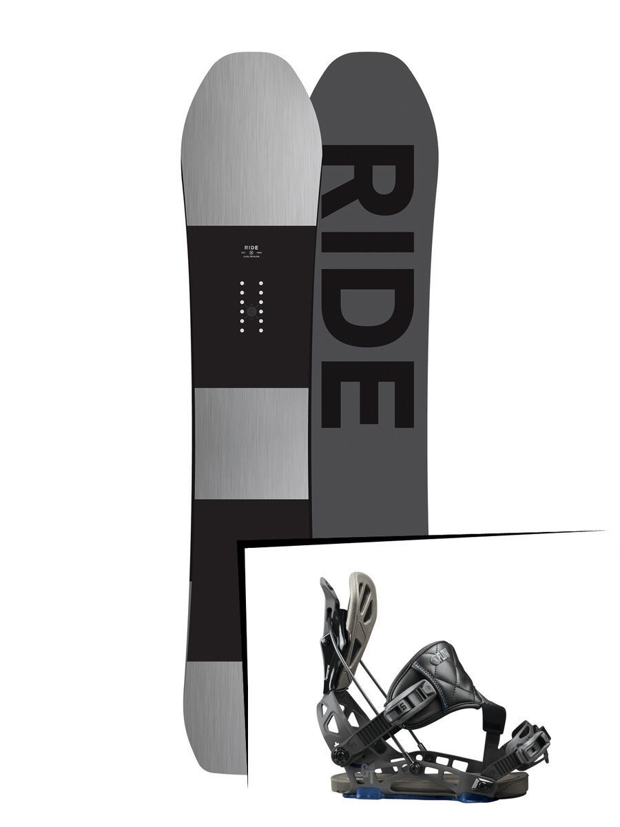 Set: Ride Timeless 2017 + Flow NX2-GT Hybrid 2017, black - Snowboardset - Bild 1