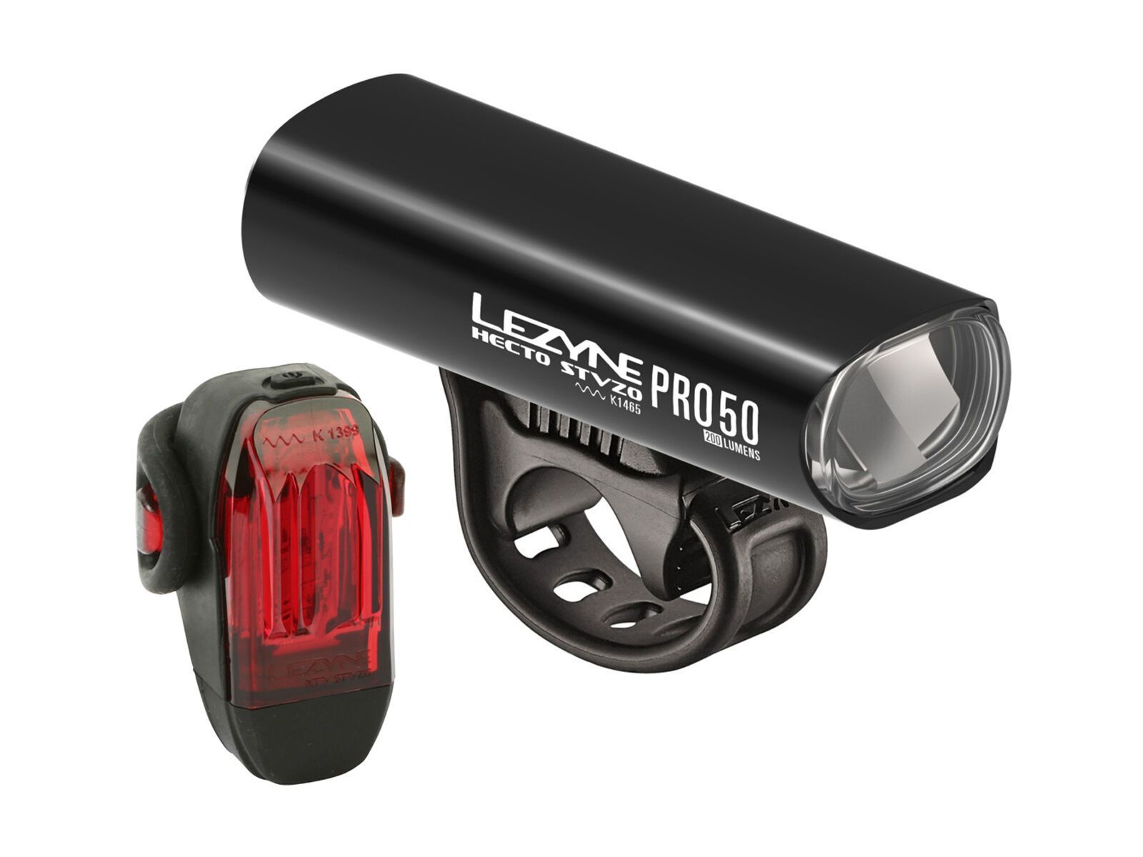 Lezyne Beleuchtungsset Hecto Pro 50 + KTV, schwarz - Bild 1