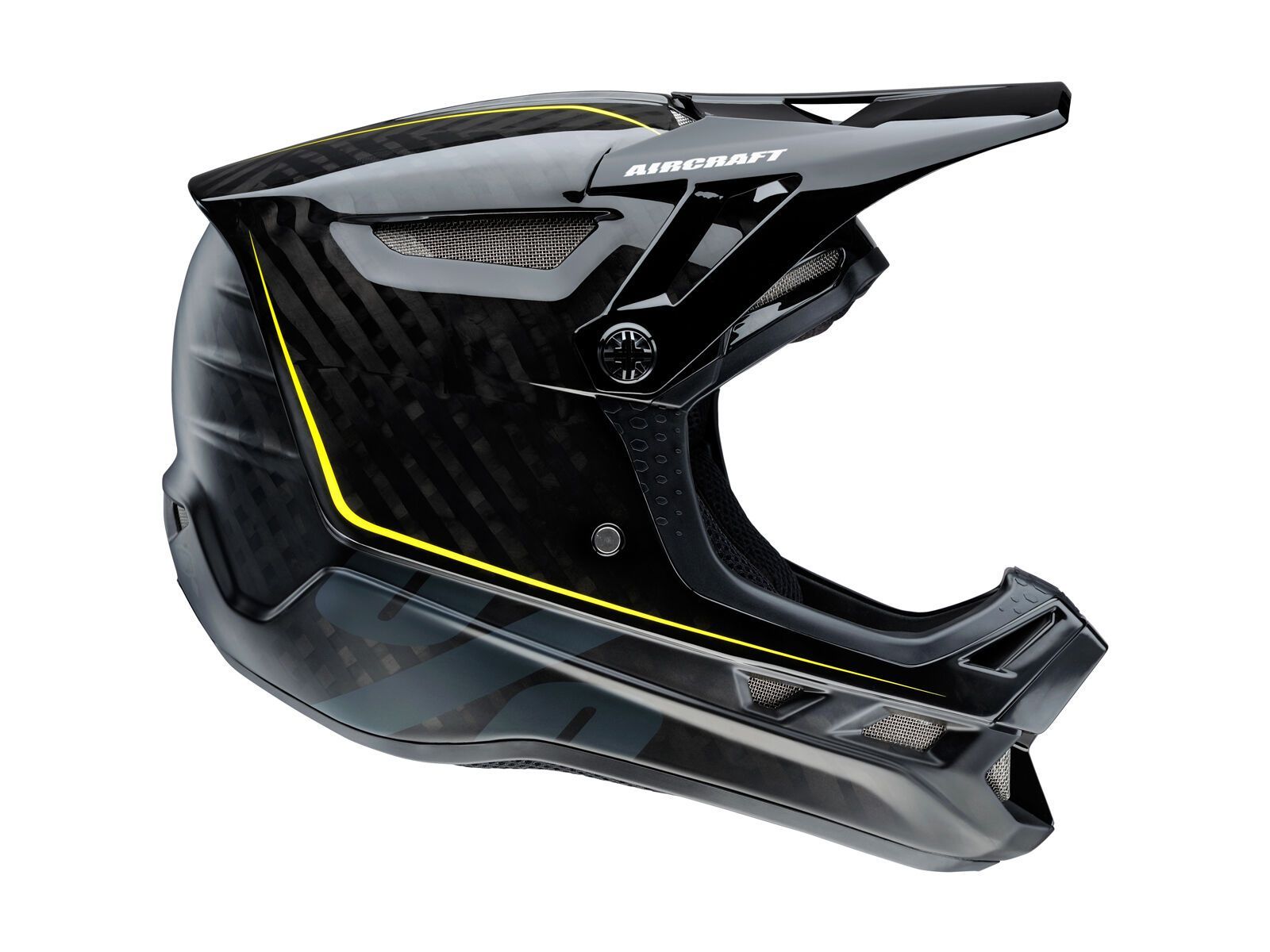 100% Aircraft DH Helmet, raw black - Bild 1