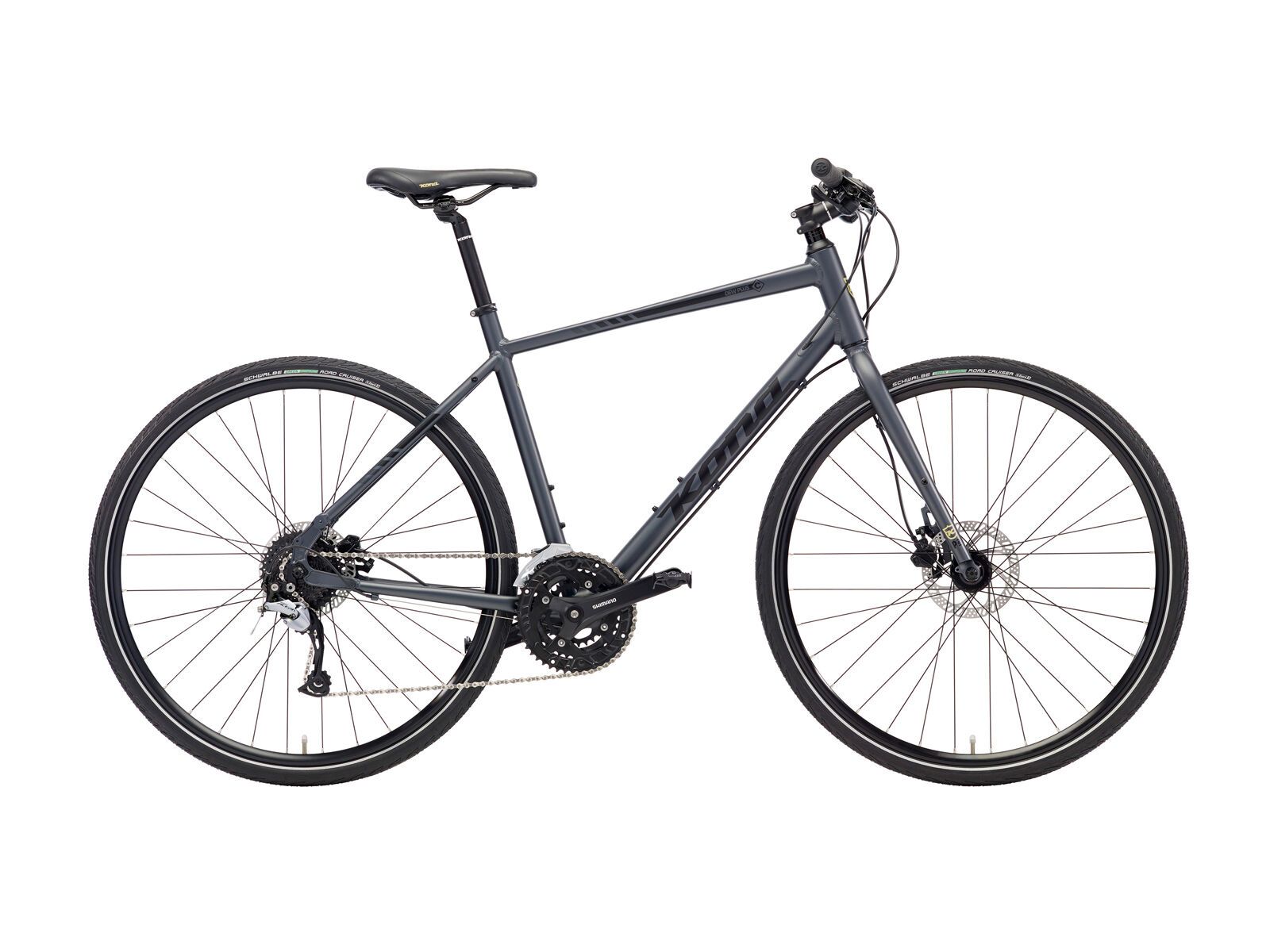 Kona Dew Plus 700C, matt charcoal w/ yellow & black decals - Bild 1