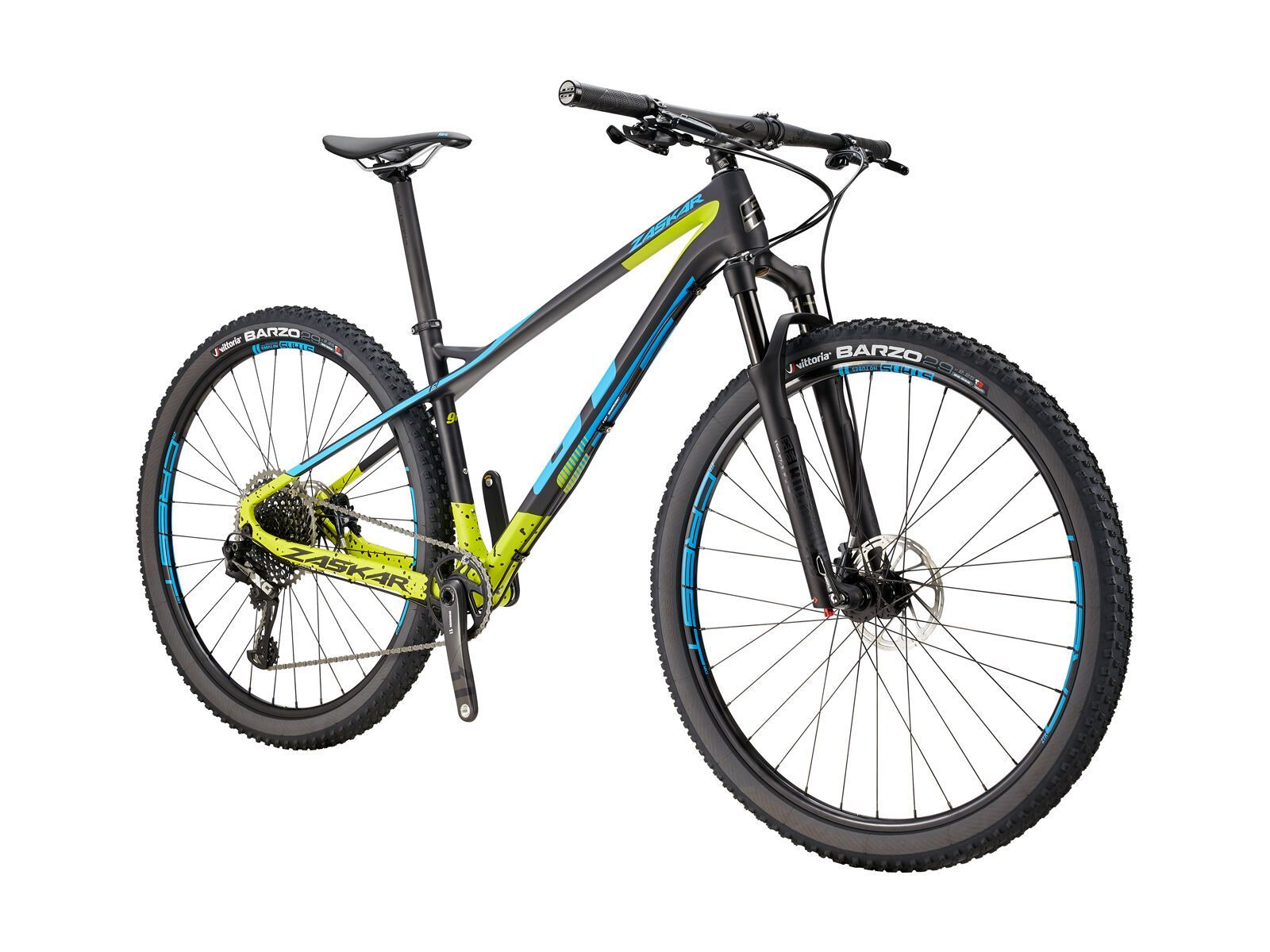 GT Zaskar Carbon Pro, satin raw and chartreuse w/ cyan - Bild 3