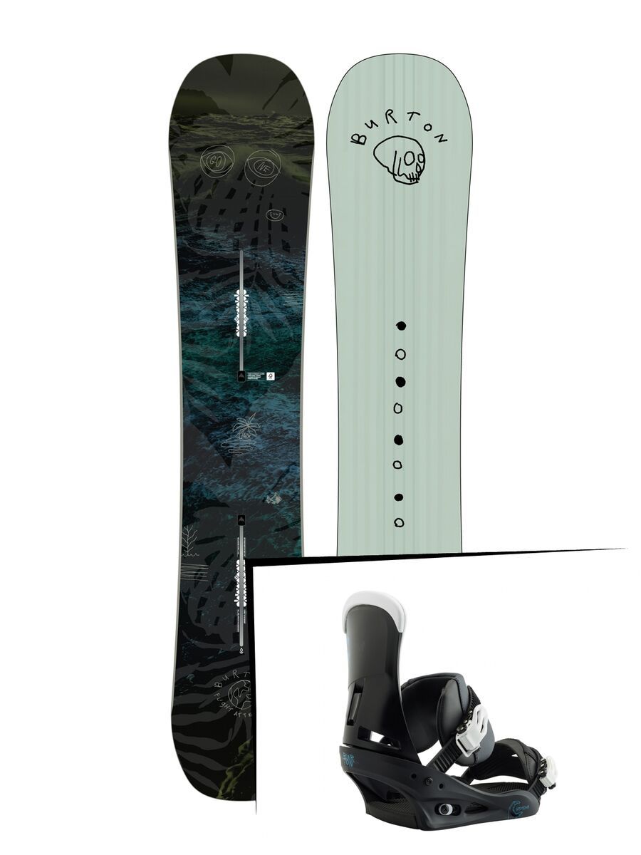 Set: Burton Flight Attendant Wide 2019 + Burton Custom black/multi - Bild 1