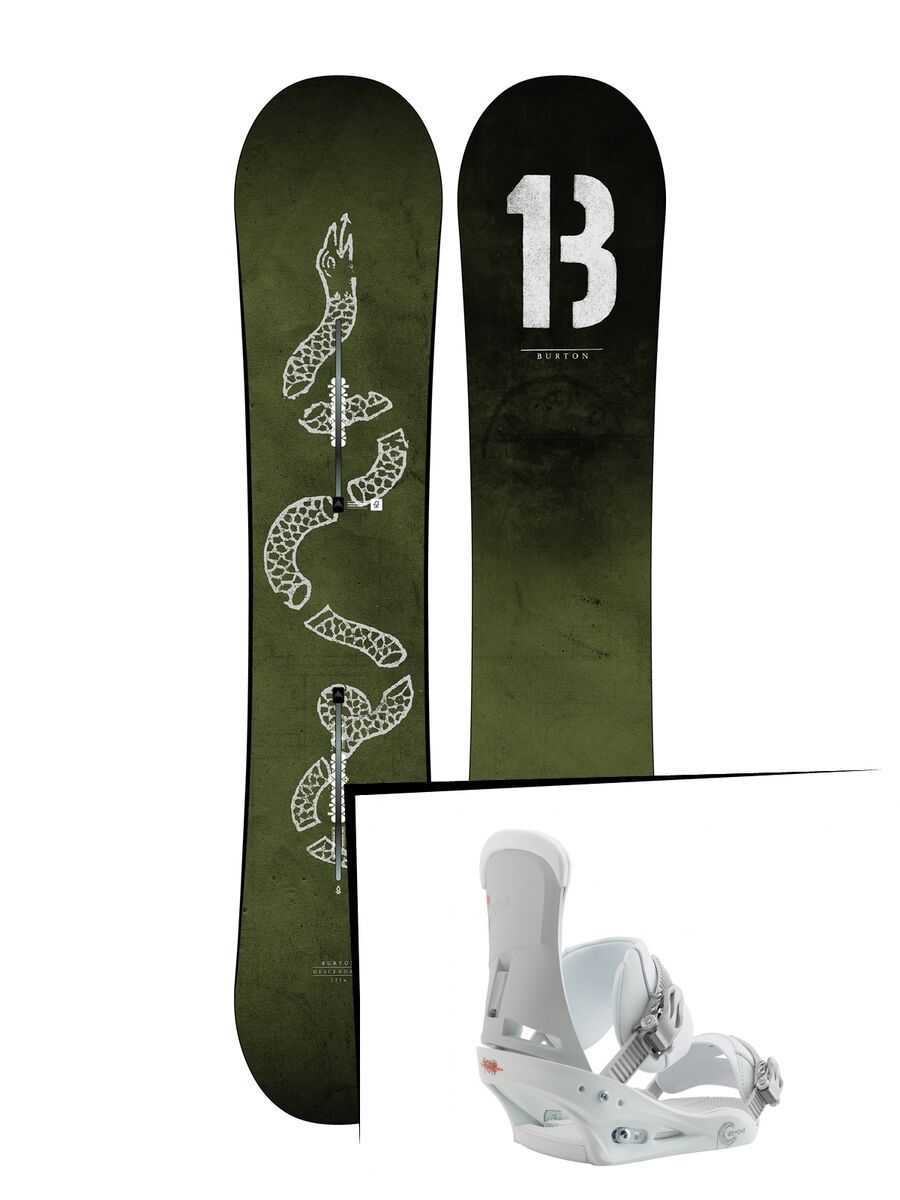 Set: Burton Descendant Wide 2019 + Burton Custom white - Bild 1