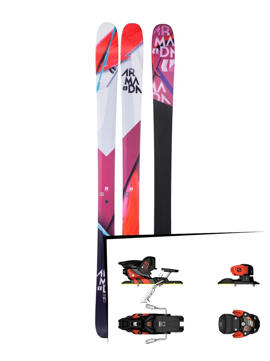 Set: Armada Trace 98 2018 + Salomon Warden MNC 13 white/black/orange - Bild 1