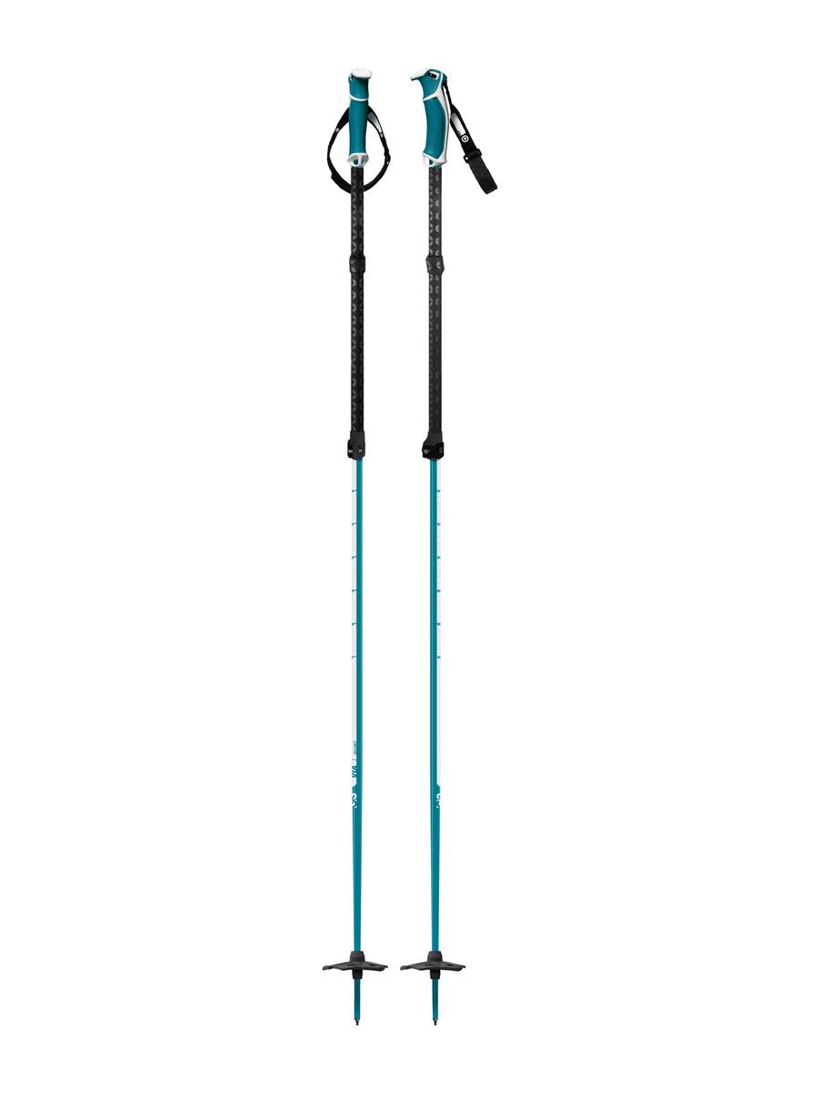 G3 Via Ski Poles Short - 95-125 cm, teal - Bild 1
