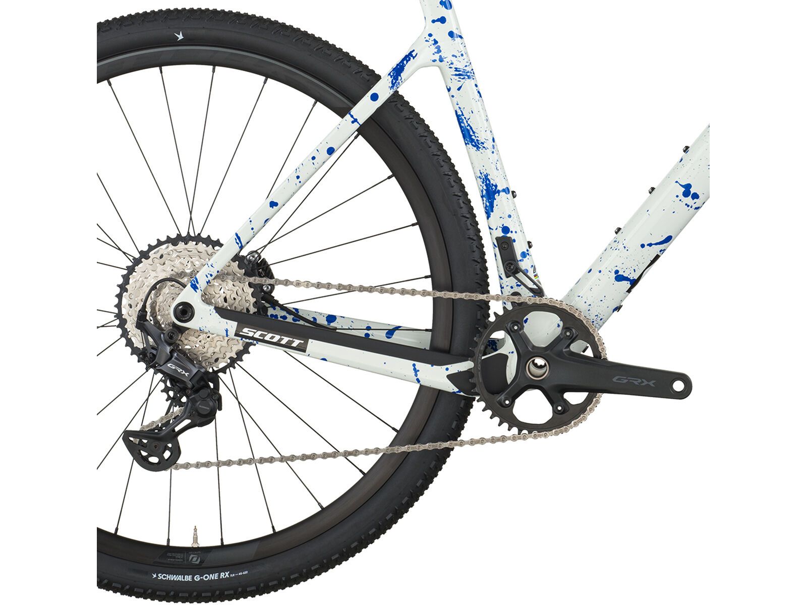Scott Addict Gravel 30, white/splatter blue - Bild 4
