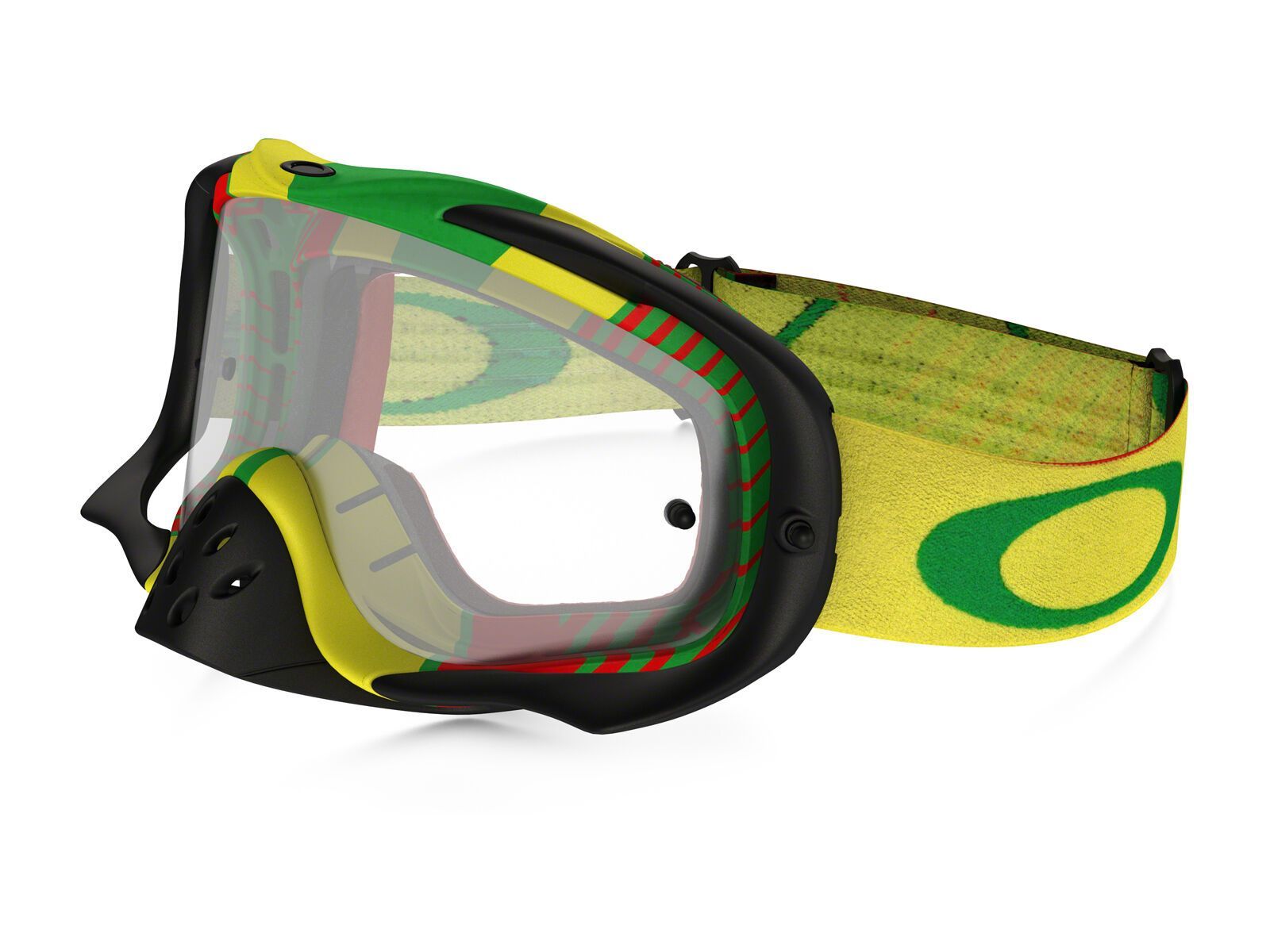 Oakley Crowbar MX, boi hazard rasta/Lens: clear - Bild 1