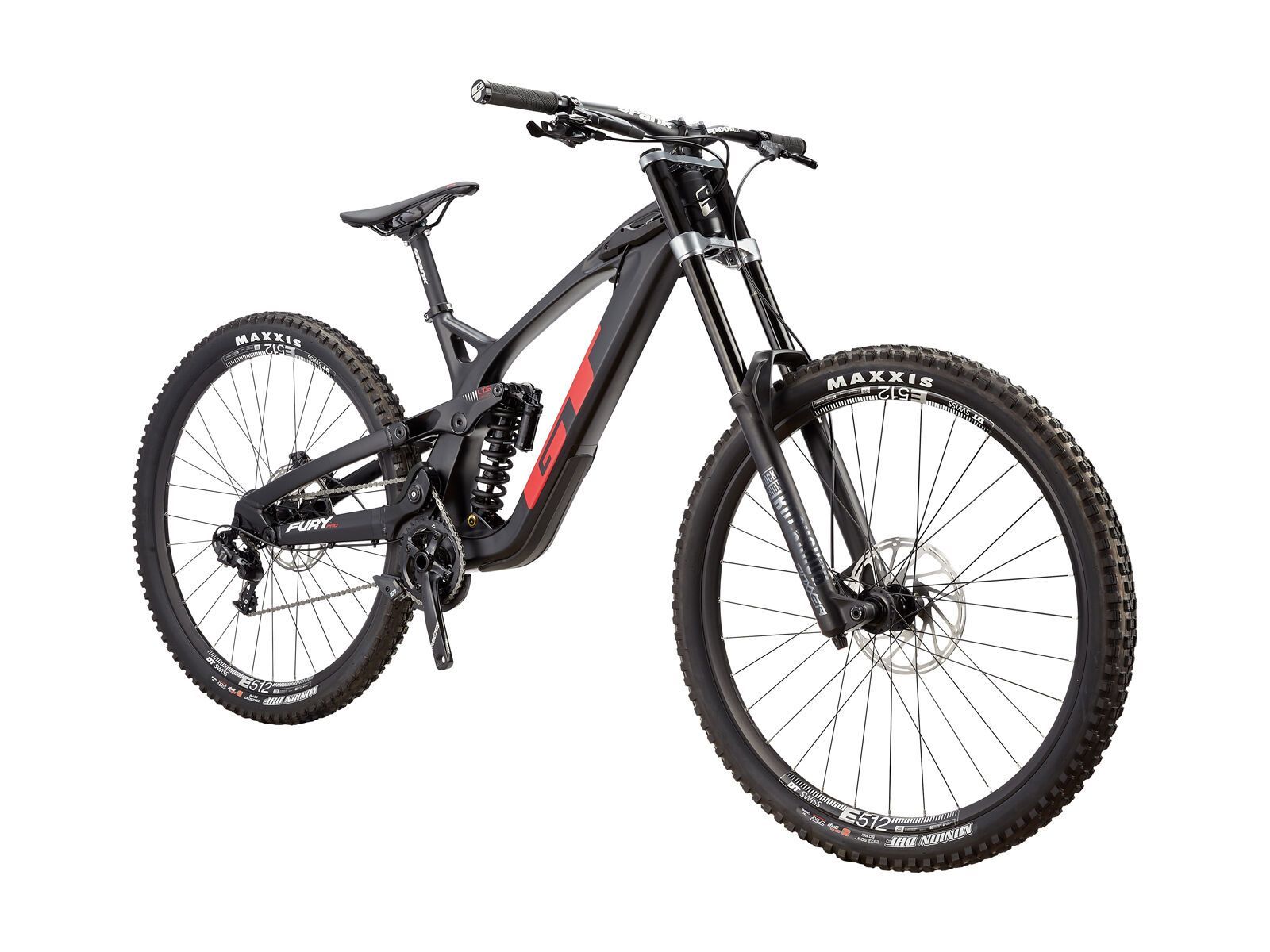 GT Fury Carbon Pro 29, gloss raw and black w/ red and silver