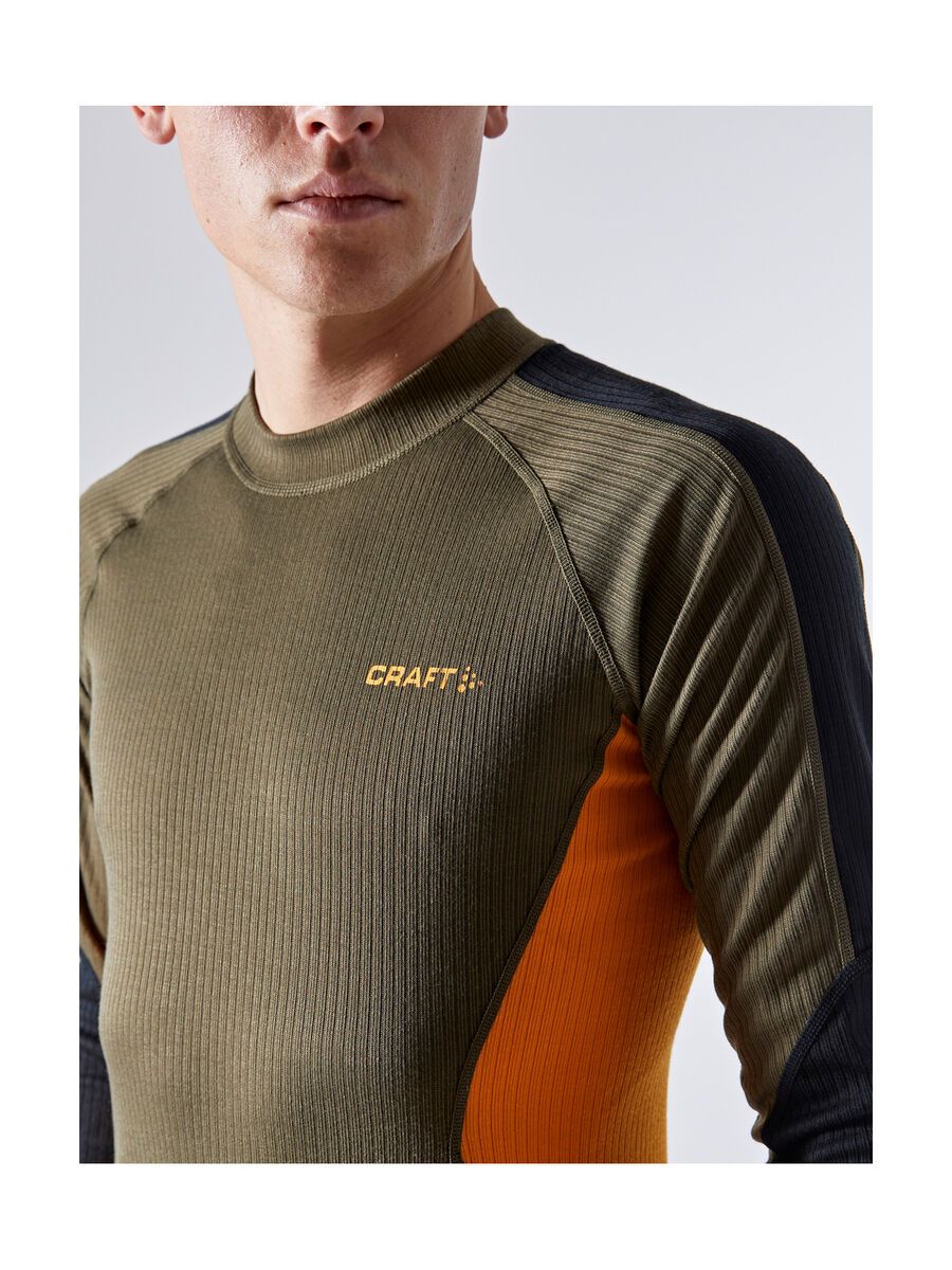 Craft Core Dry Baselayer Set M, dark olive/tiger - Bild 6