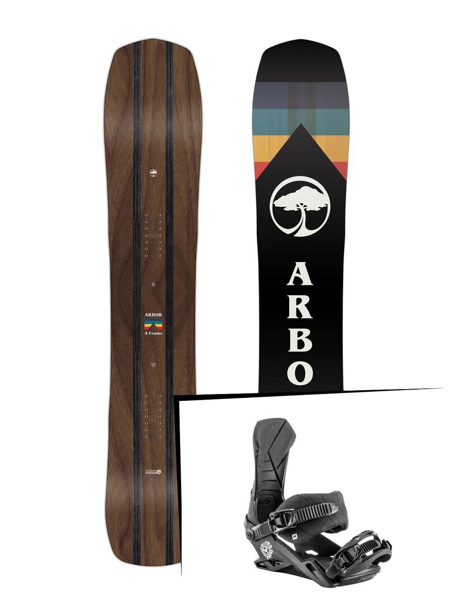 Set: Arbor A-Frame 2019 + Nitro Team Nitro x drink water - Bild 1