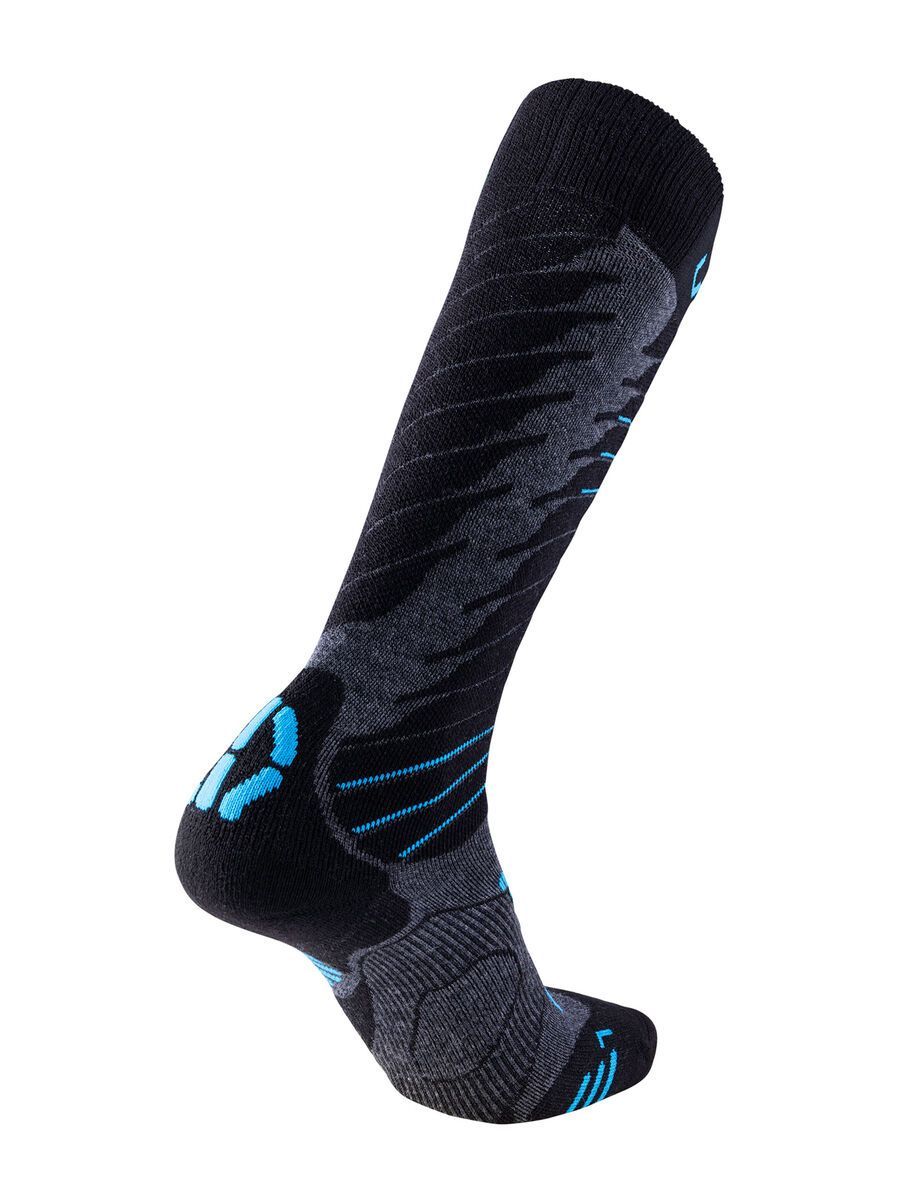 UYN Comfort Fit Ski Socks, medium grey melange/azure - Bild 2