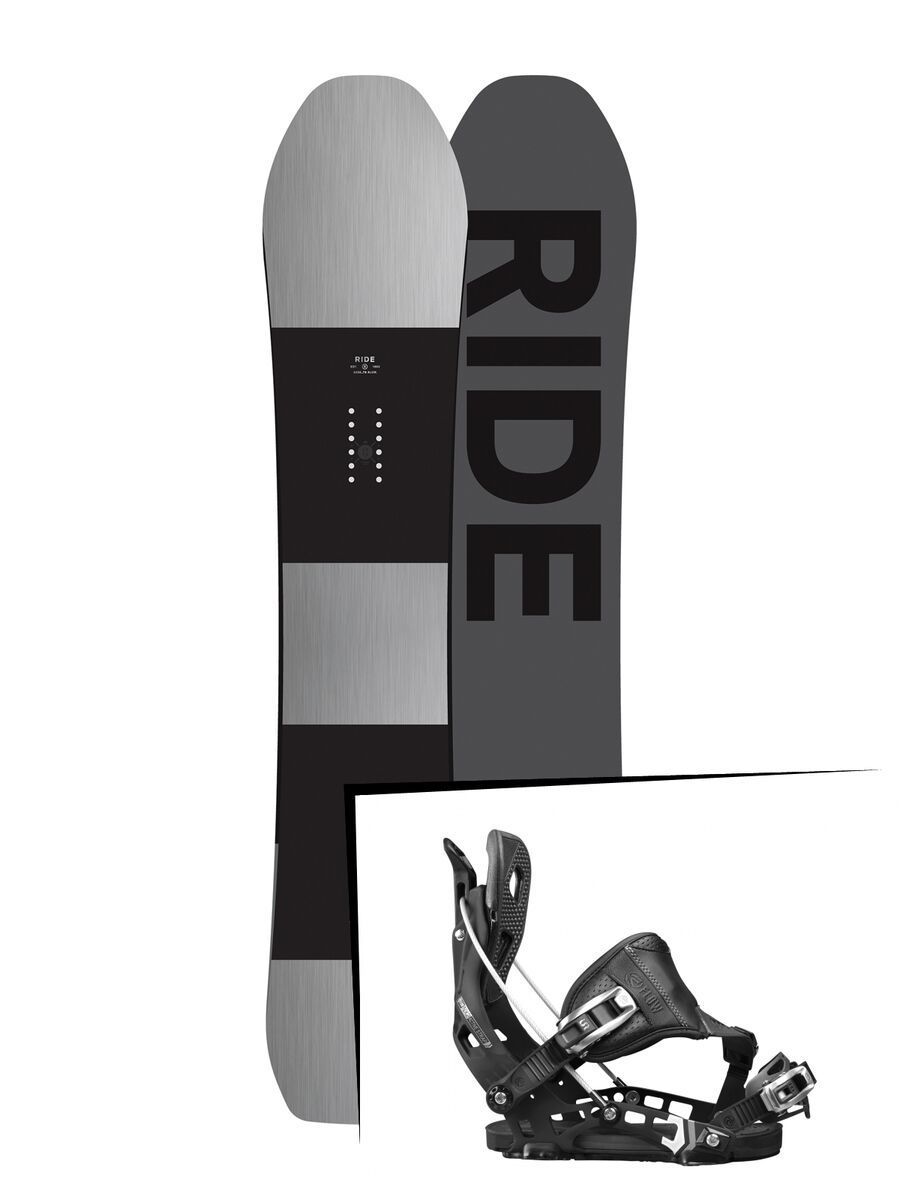 Set: Ride Timeless 2017 + Flow NX2 Hybrid 2017, black - Snowboardset - Bild 1