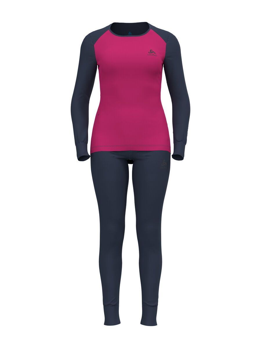 Odlo Active Warm Eco Base Layer Set Women's, dark sapphire/beetroot purple - Bild 1
