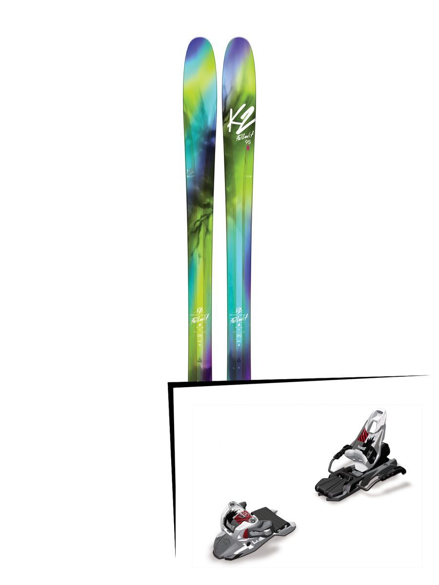 Set: K2 SKI Fulluvit 95 2017 + Marker Free Ten 100 mm, white/black/anthracite - Skiset - Bild 1